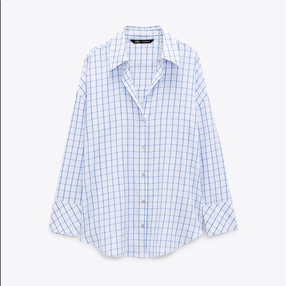 Zara long Sleeve plaid Shirt